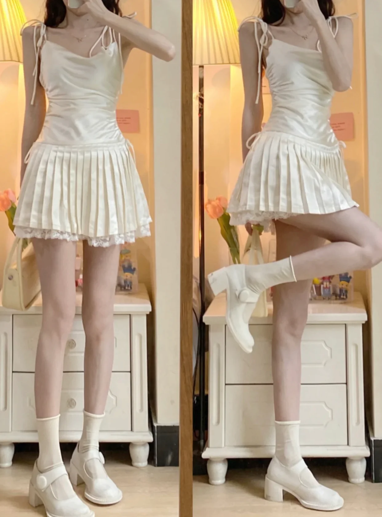 Girls suspender skirt HA1008 - Image 3