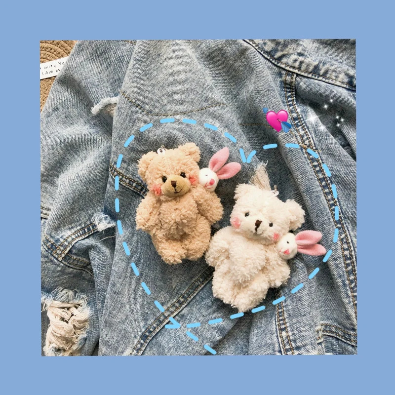 Girly heart blush bear doll HA2183 - Image 5