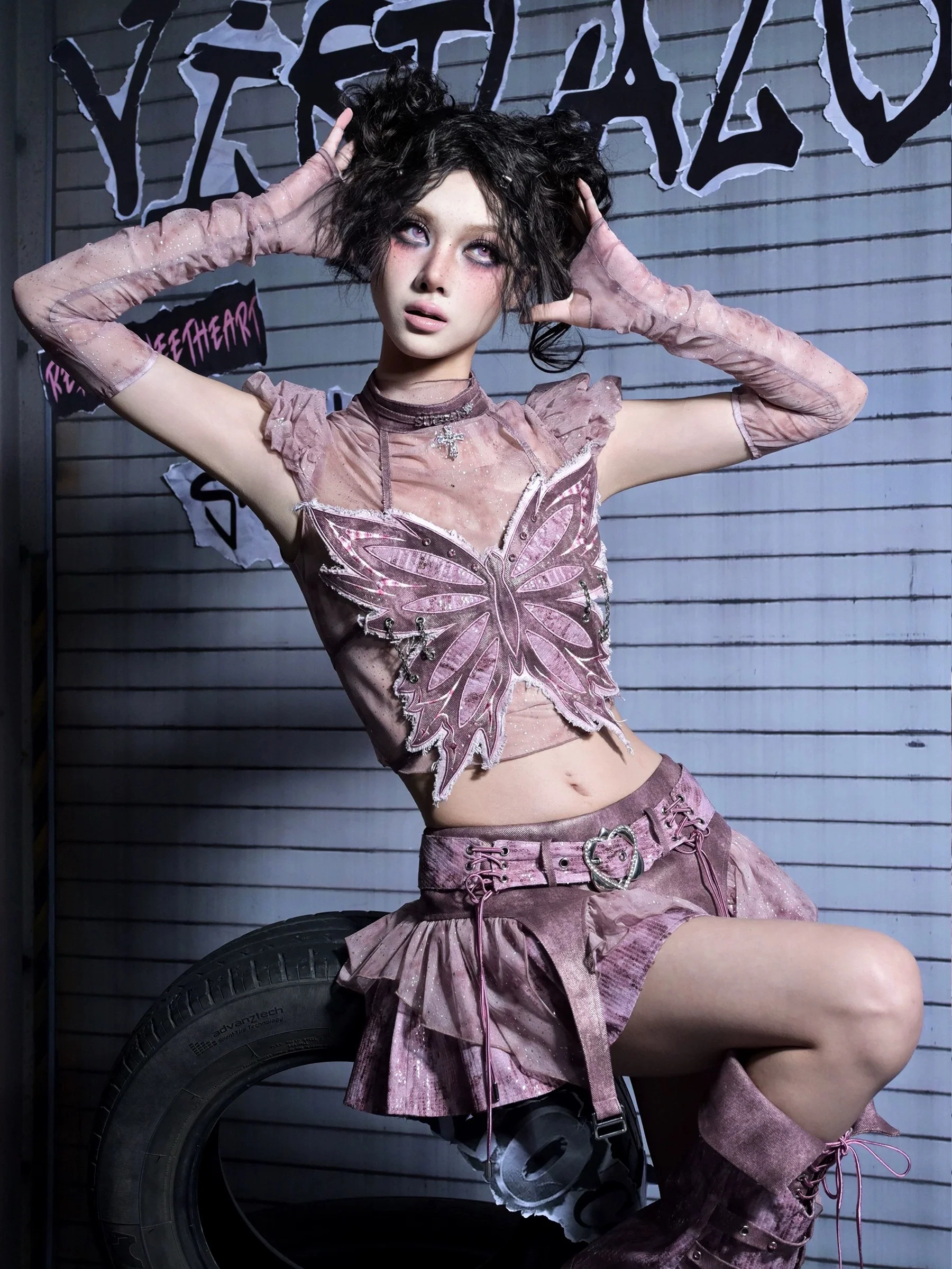 Girly Punk Butterfly Set HA29703 - Image 3