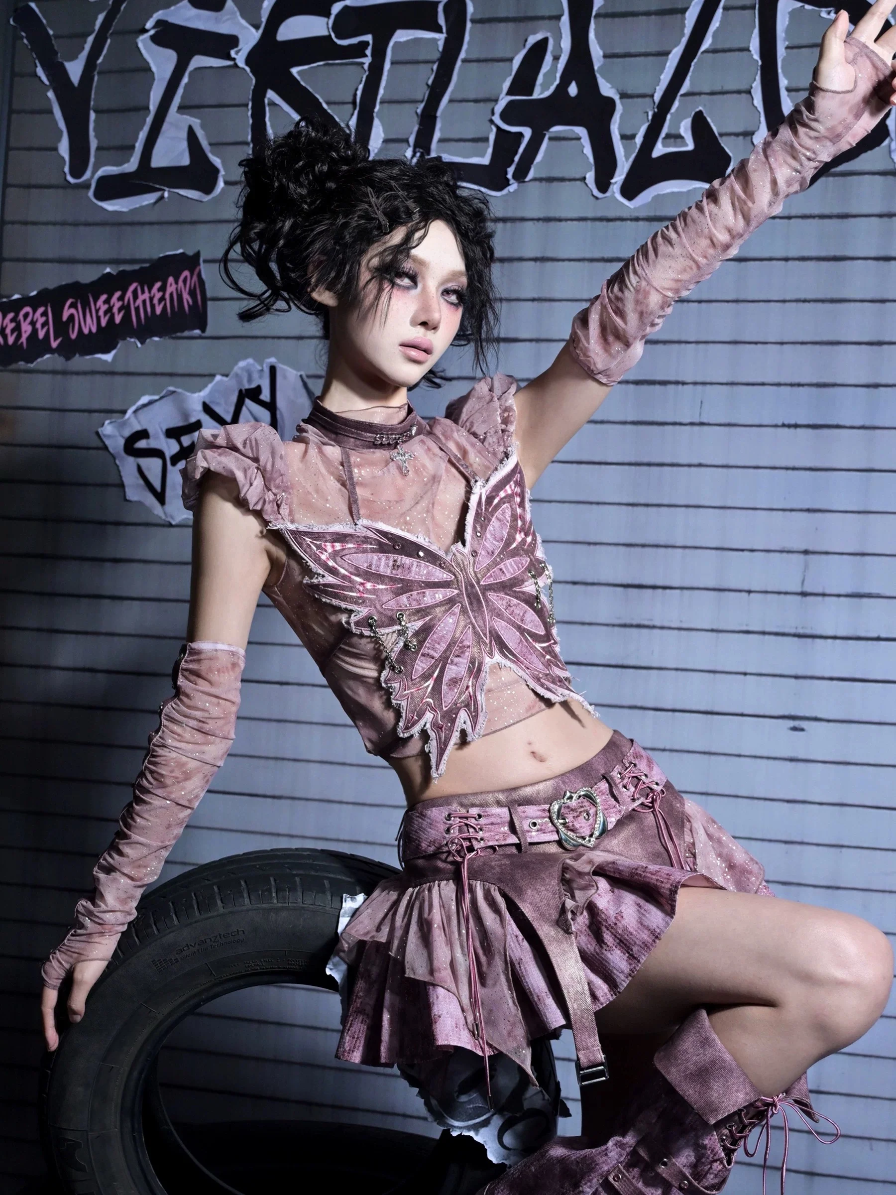 Girly Punk Butterfly Set HA29703 - Image 5