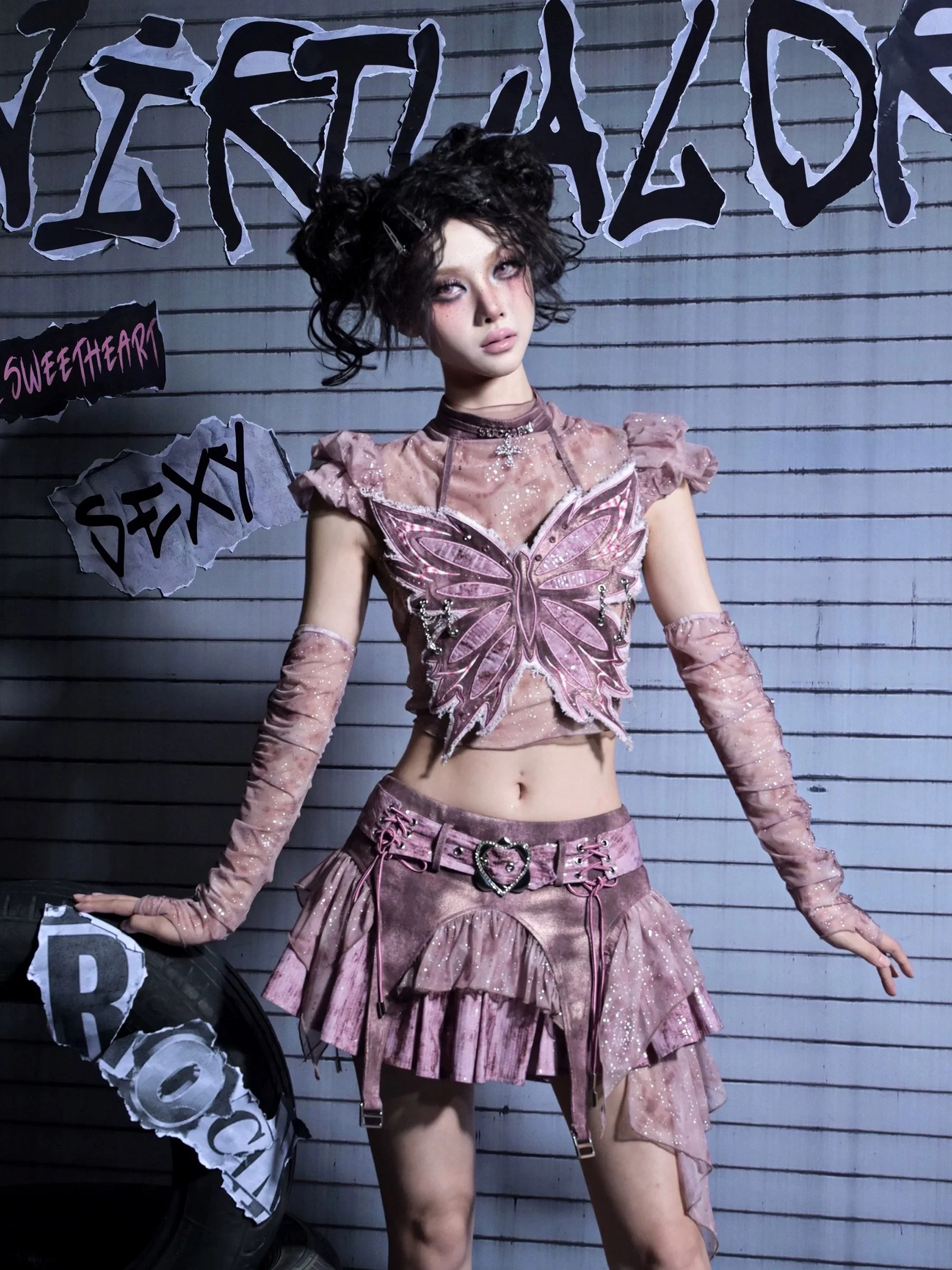 Girly Punk Butterfly Set HA29703 - Image 6
