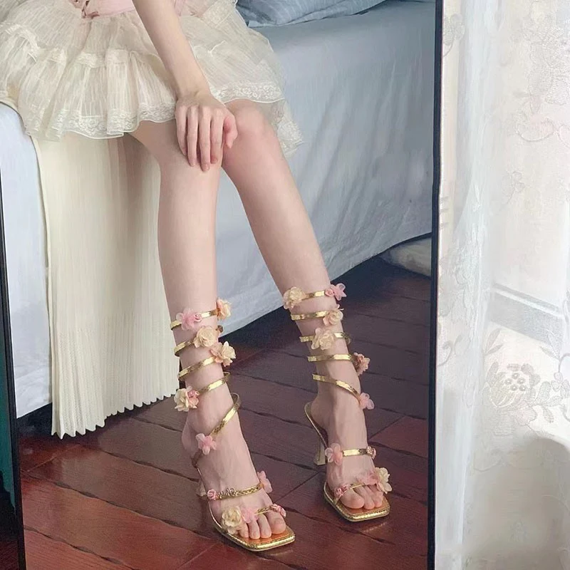 Gold Fairy Snake Sandals   HA1920 - Image 4