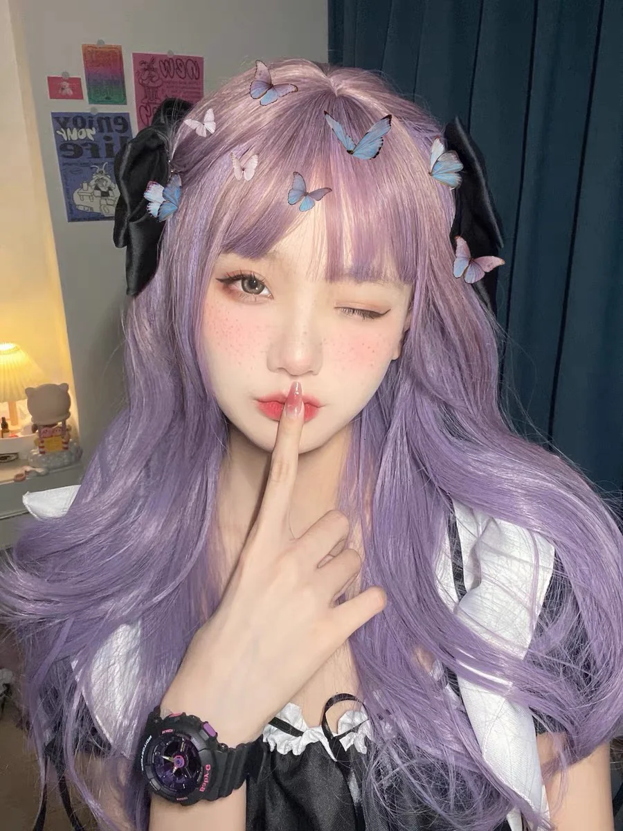 Gradient Edo Purple Long Curly Hair HA0306 - Image 2