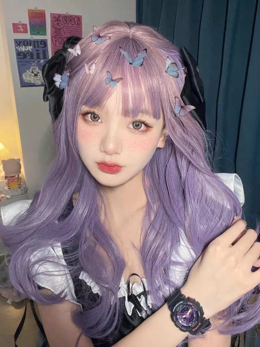 Gradient Edo Purple Long Curly Hair HA0306 - Image 4