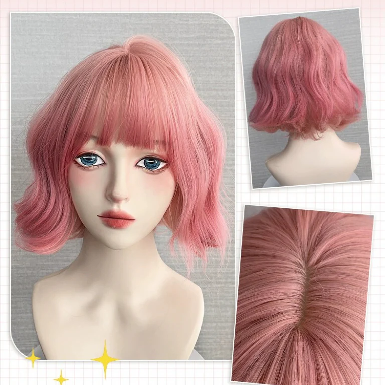 Grapefruit Powder Short Curly Wig   HA2052 - Image 2