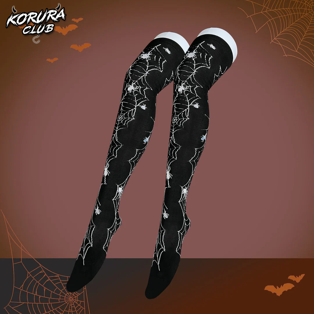 Halloween Knit Thigh-High Socks KS10 - Image 3