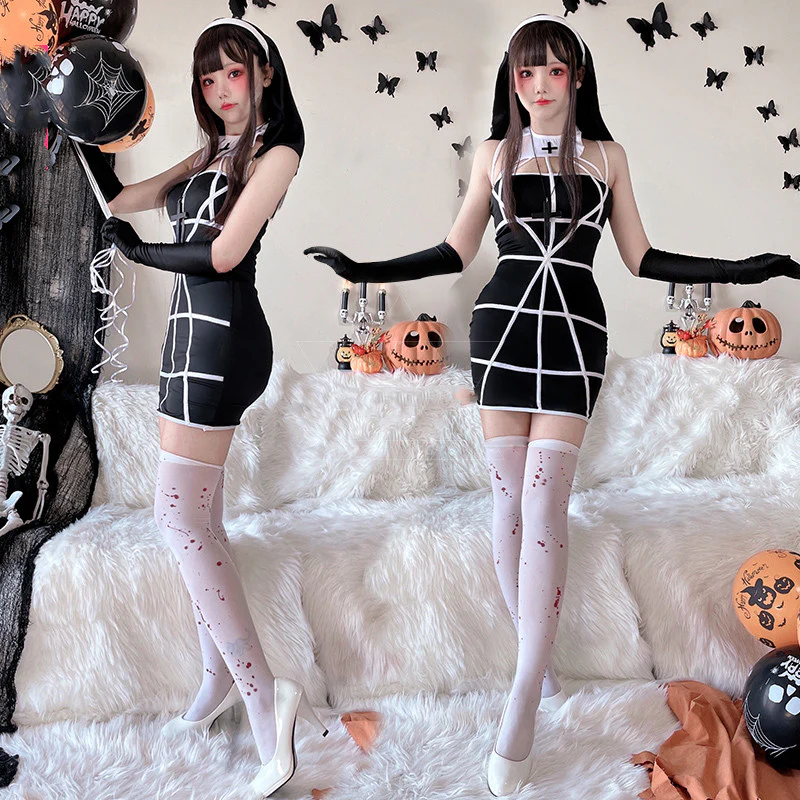 Halloween Nun Costume HA1044 - Image 2