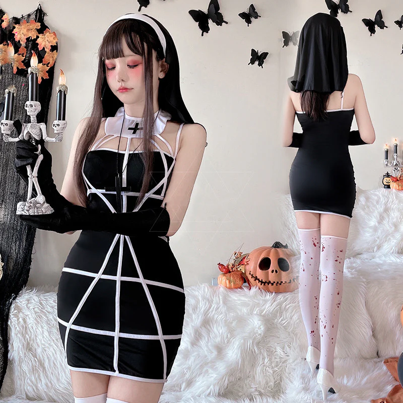 Halloween Nun Costume HA1044 - Image 4