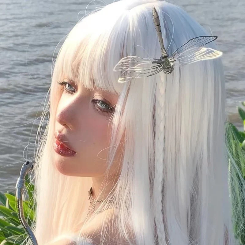 Halloween White Long Straight Hair Wig  HA1320 - Image 4