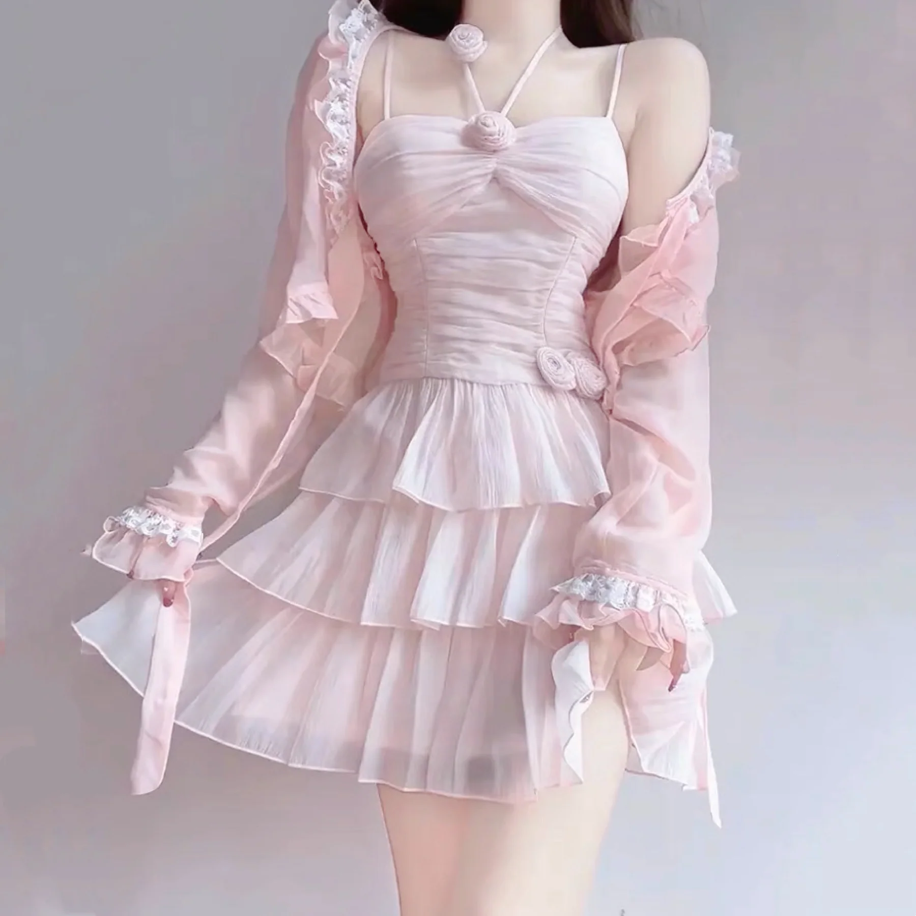 Halter Neck Flower Super Fairy Cake Dress   HA2181 - Image 2