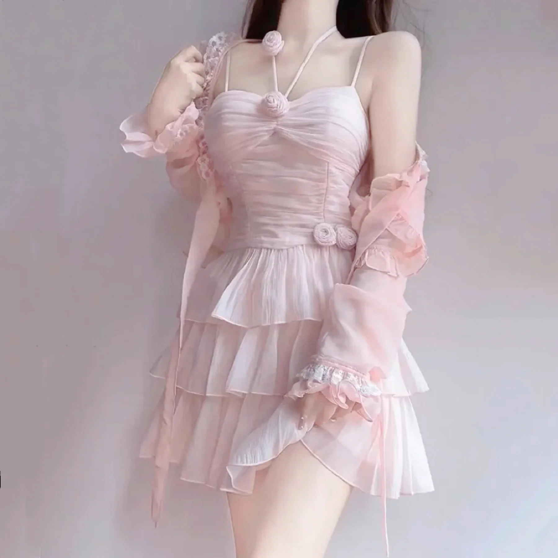 Halter Neck Flower Super Fairy Cake Dress   HA2181 - Image 3