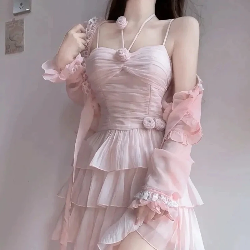 Halter Neck Flower Super Fairy Cake Dress   HA2181 - Image 4