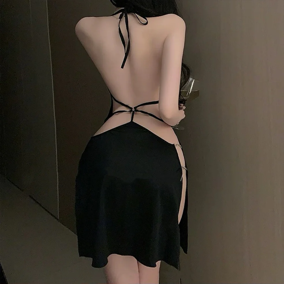 Halterneck suspender dress HA2886 - Image 3