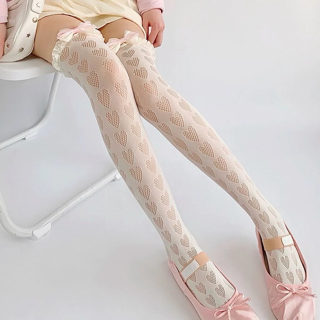 Heart Bow Knee Socks HA2544 - Image 3