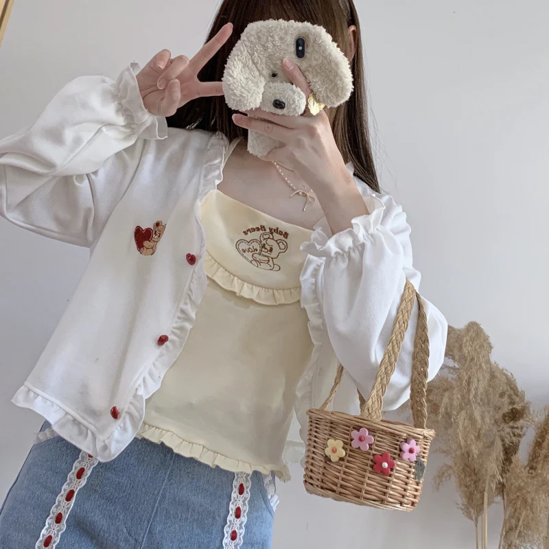 Heart Button Loose Cardigan Jacket    HA0568 - Image 2