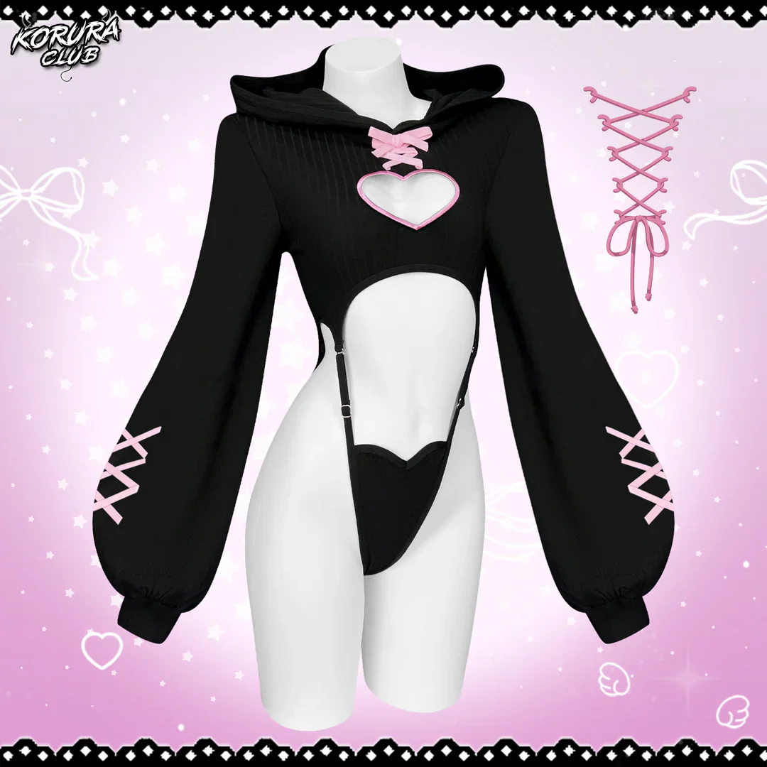 KORURACKUB-HEART HOLLOW BODYSUIT SR16 - Image 5