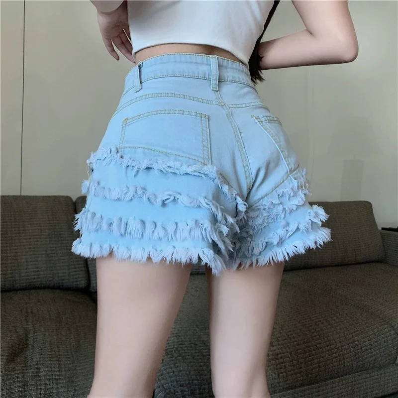 High waist denim shorts   HA2041 - Image 4