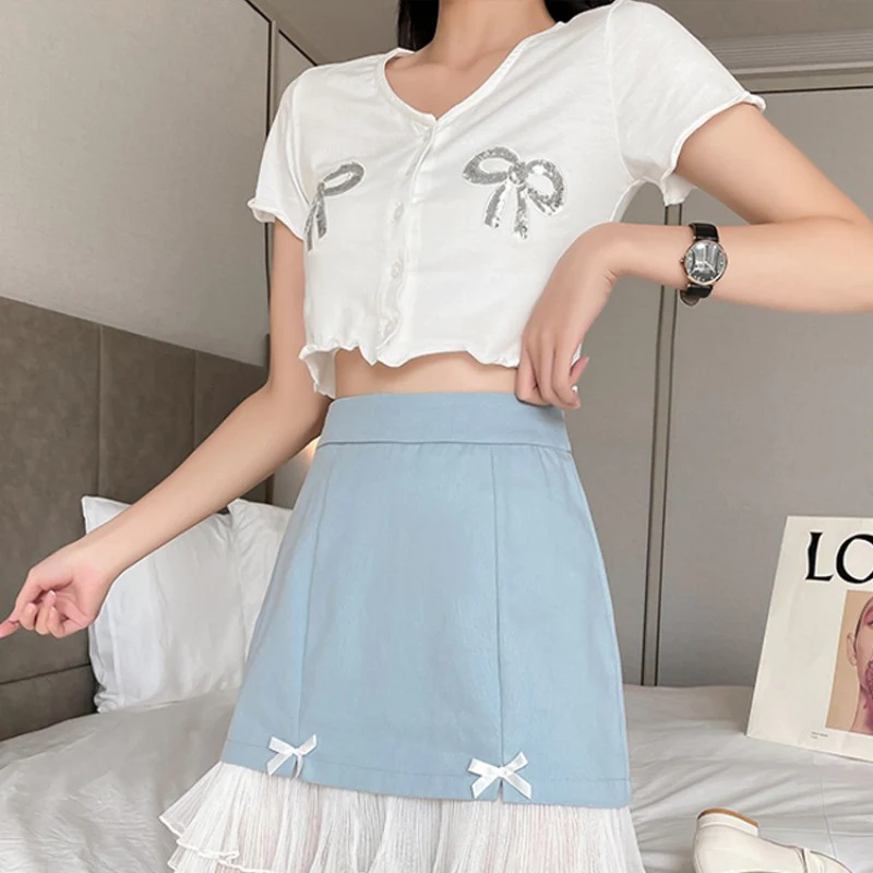 High waist denim skirt  HA1510 - Image 3