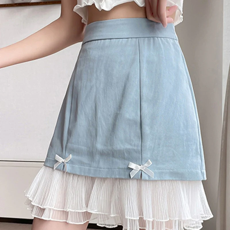 High waist denim skirt  HA1510 - Image 4