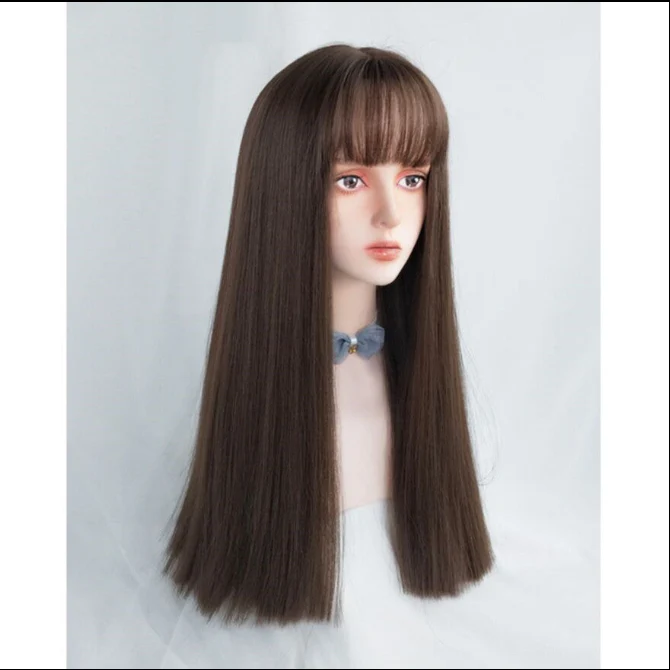 Honey tea hair color long straight HA0050 - Image 5