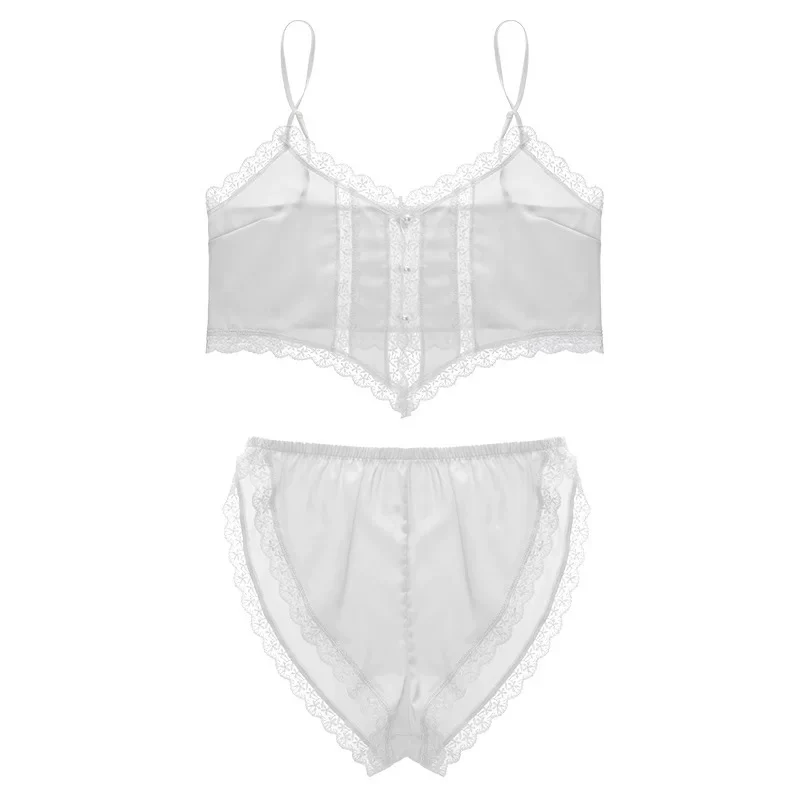 Ice silk lace suspender suit HA2863 - Image 9