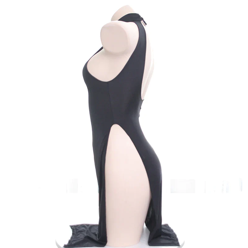ice silk slit dress HA2369 - Image 3