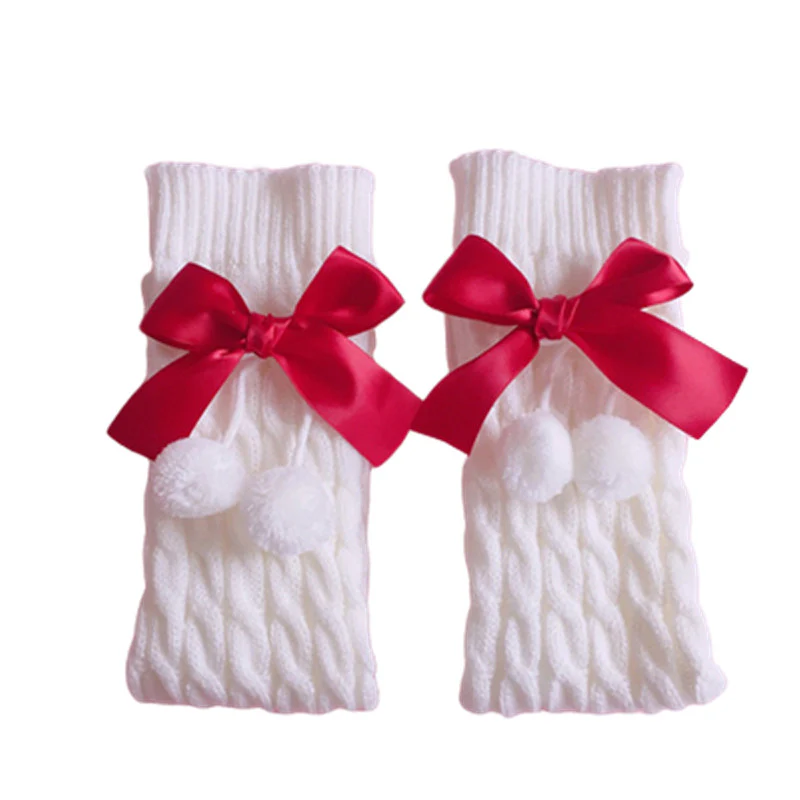 Knitted lolita furball bow socks  HA0734 - Image 6