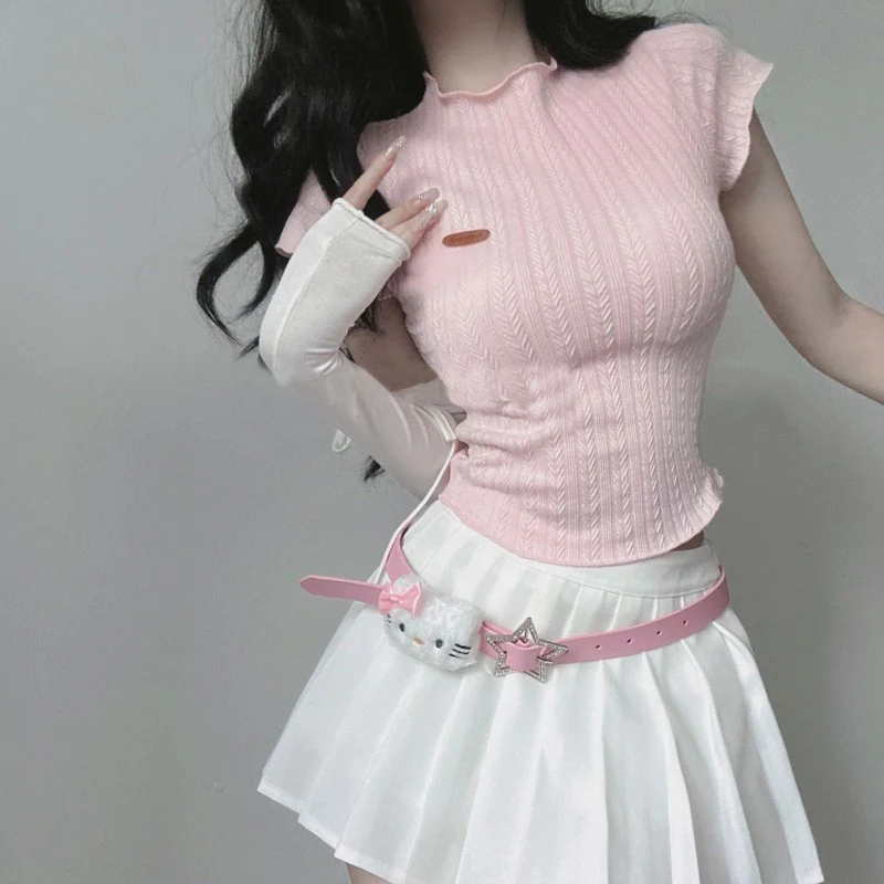 Knitted sweater top pleated skirt suit   HA2138 - Image 3