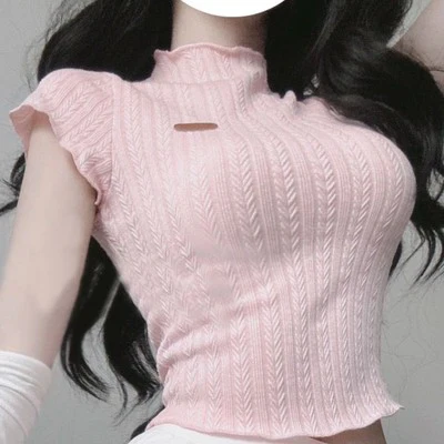 Knitted sweater top pleated skirt suit   HA2138 - Image 4