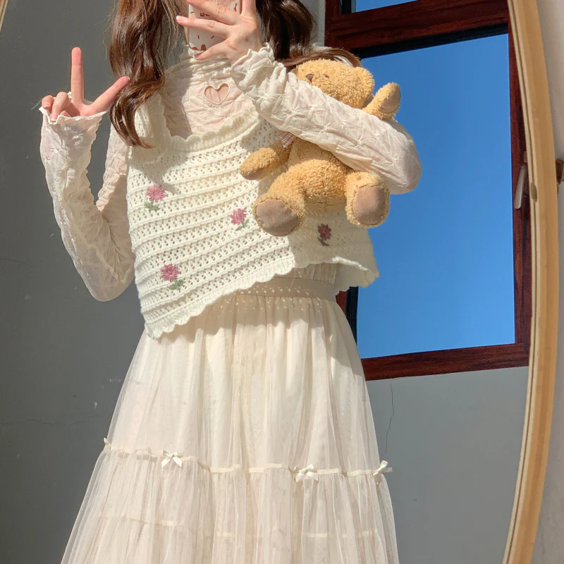 Knitted sweater vest HA0996 - Image 2