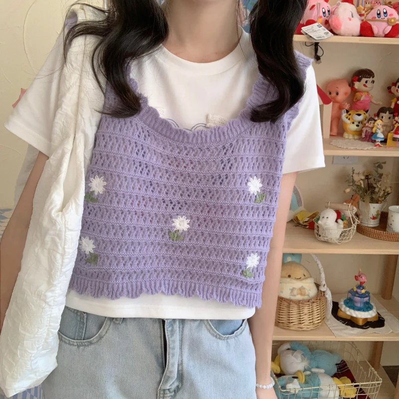 Knitted sweater vest HA0996 - Image 3