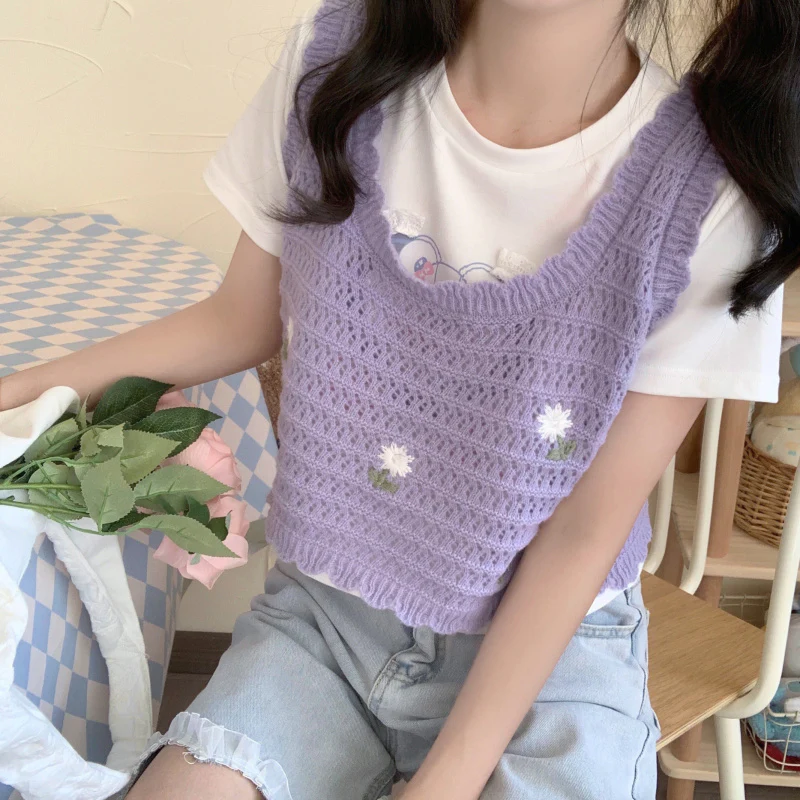 Knitted sweater vest HA0996 - Image 4