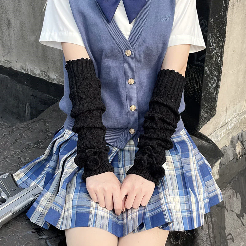 Knitted warm cute wool sleeve sleeve   HA1091 - Image 2