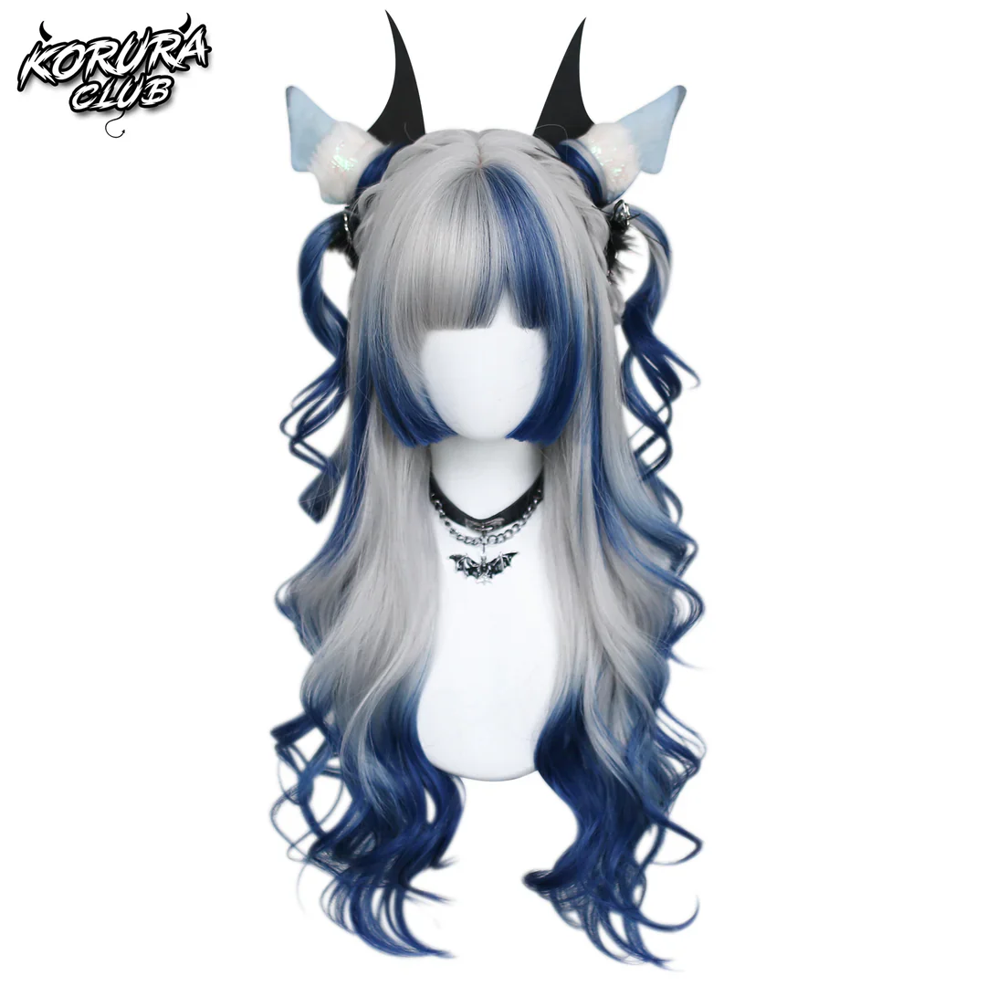 Korura Original Wig #008 Blue and White – AkaiYoru Hime - Image 3