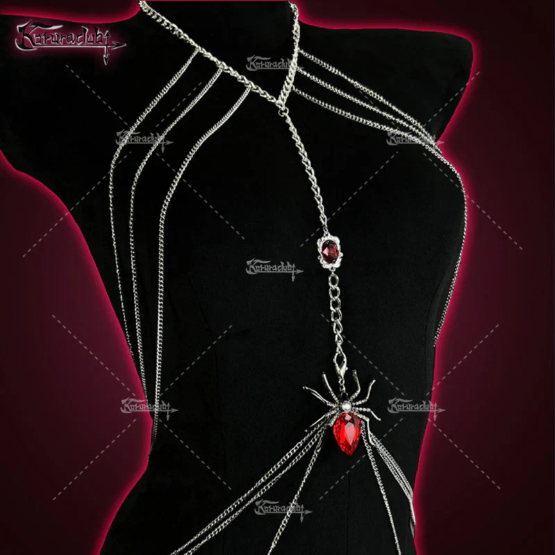 KORURACLUB-Halloween Spider-hearted witch Dress(4-Piece Set) HA2900 - Image 7