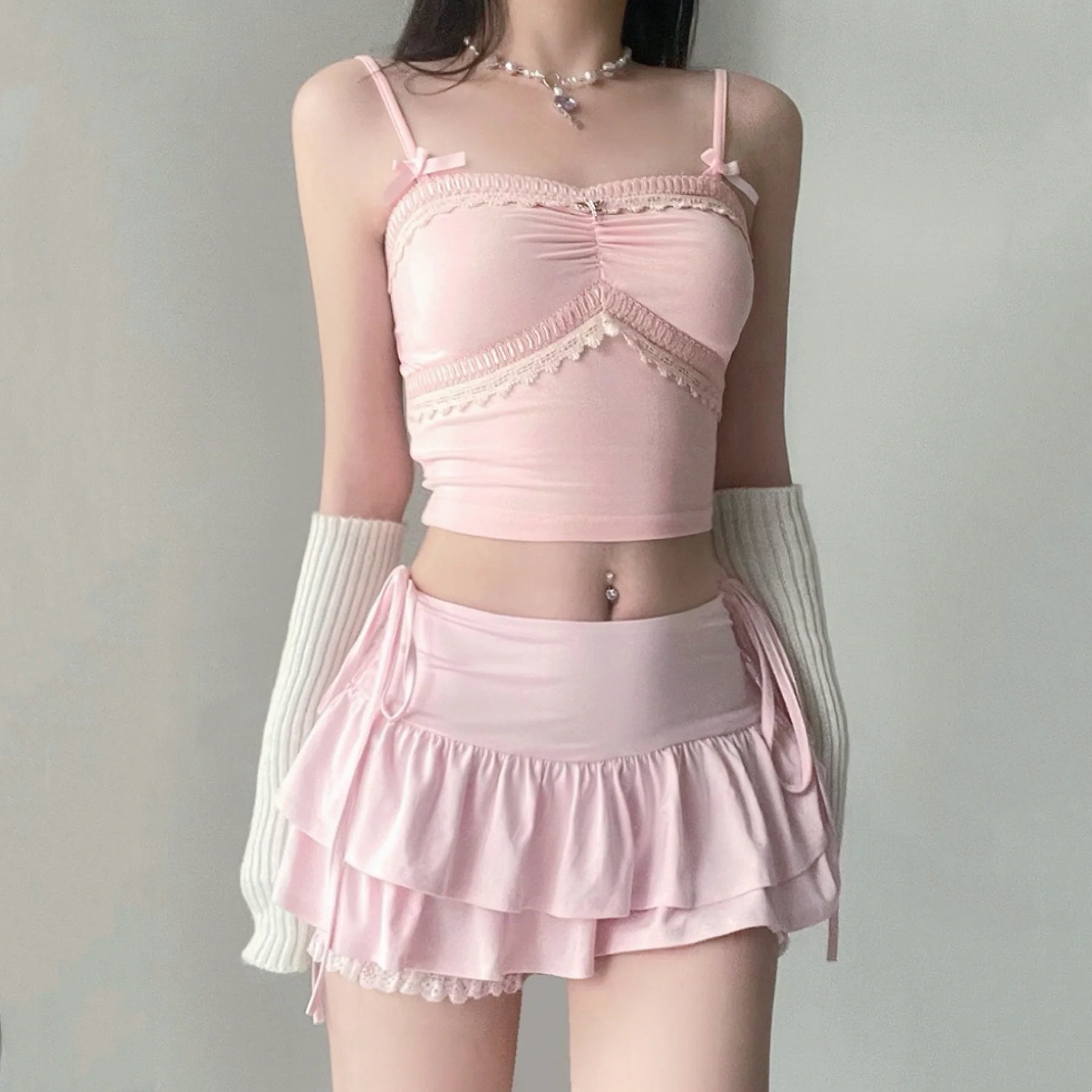Lace bow halter top HA2363 - Image 2