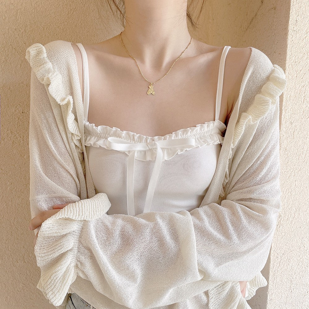 Lace bow small suspenders HA1560 - Image 2