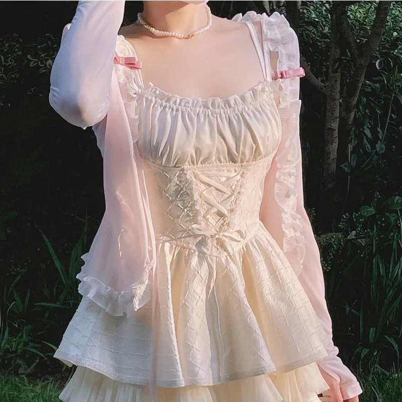 Lace Bow Sunscreen Cardigan Chiffon Sweater HA1918 - Image 3