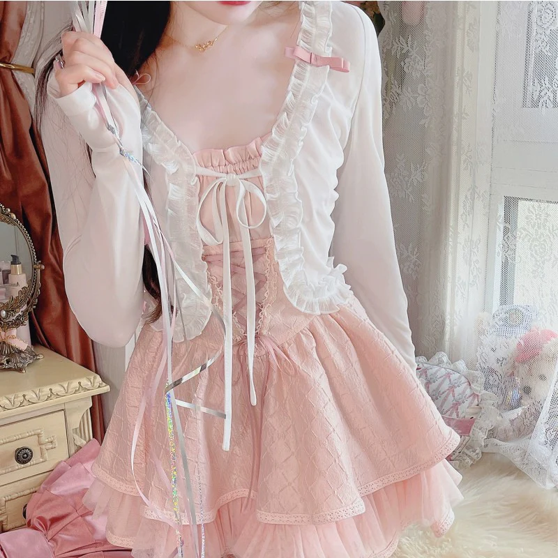 Lace Bow Sunscreen Cardigan Chiffon Sweater HA1918 - Image 4
