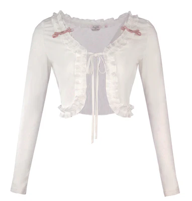 Lace Bow Sunscreen Cardigan Chiffon Sweater HA1918 - Image 5