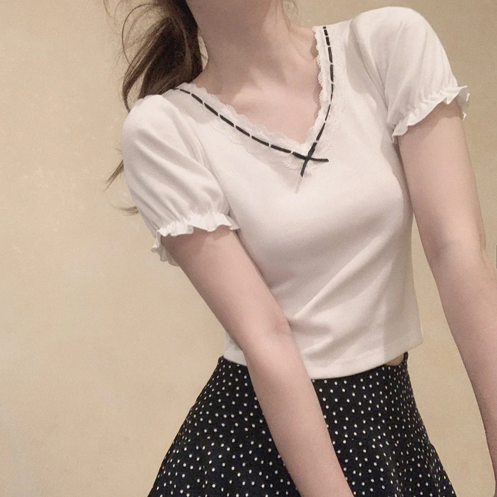 Lace Butterfly Fit T-Shirt Top  HA1392 - Image 3