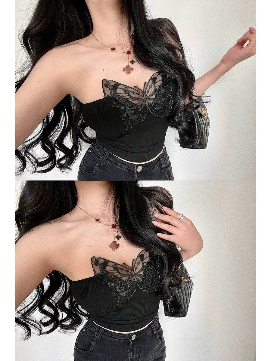 Lace butterfly tube top HA2507 - Image 3