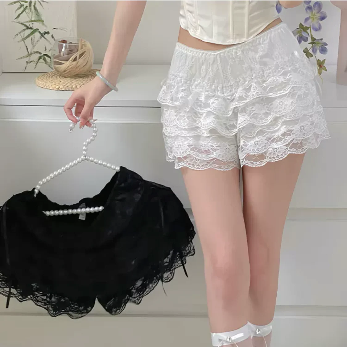 Lace Cake Skirt Shorts HA2627 - Image 2