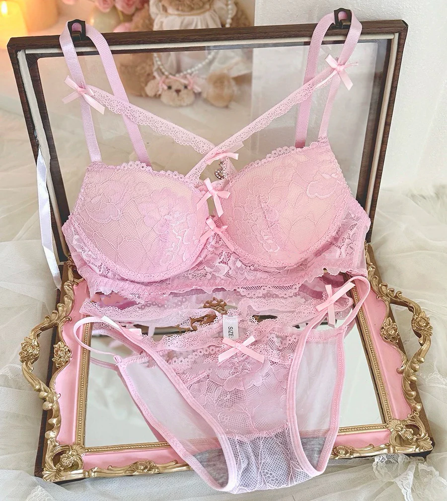 Lace cross underwear set HA2884 - Image 10