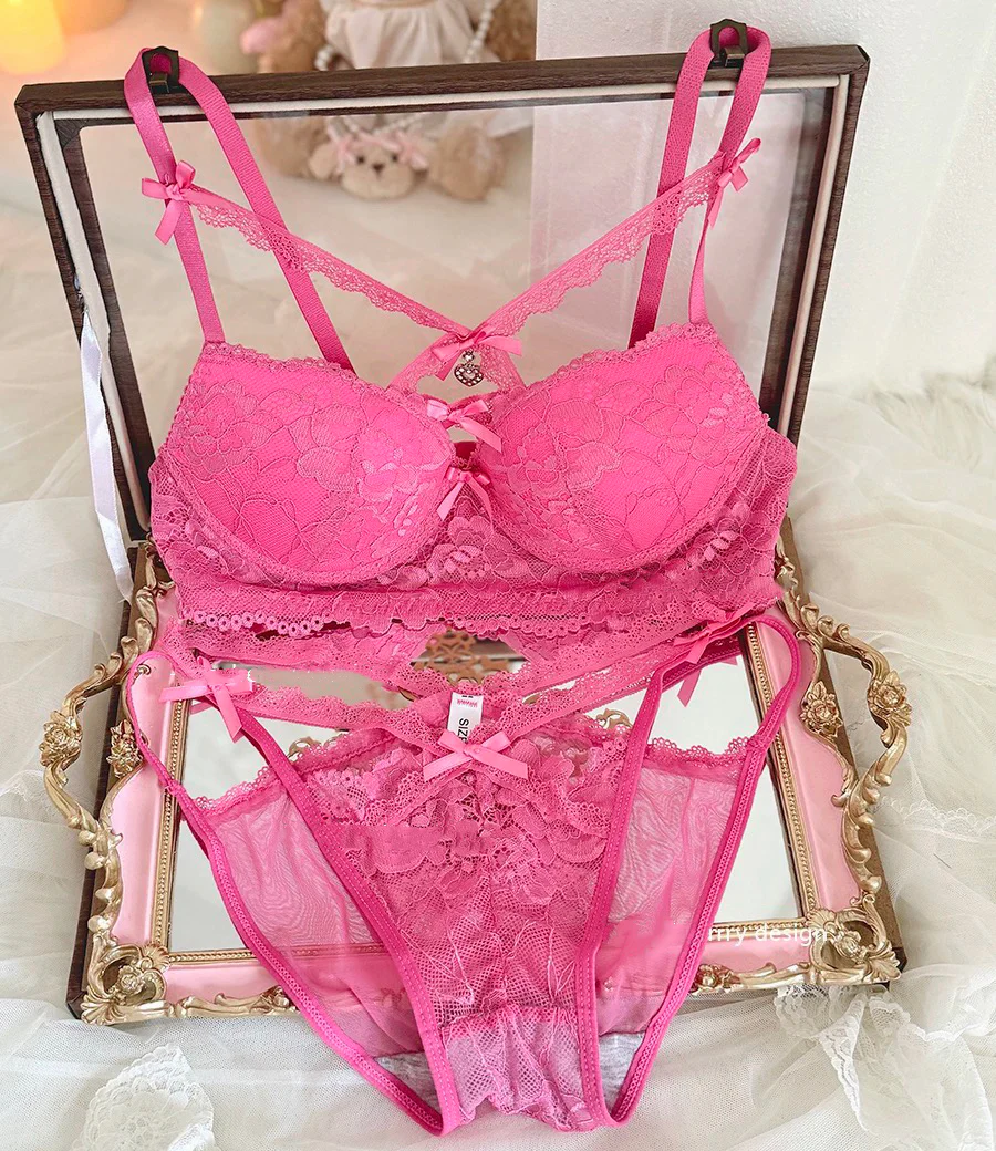 Lace cross underwear set HA2884 - Image 9