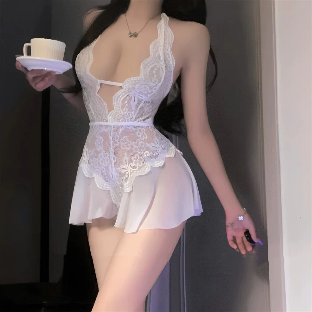 Lace Halter Bodysuit HA2966 - Image 2