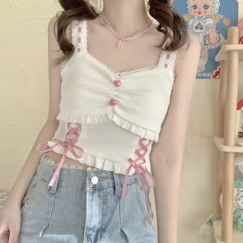 Lace Heart Buckle Camisole HA0727