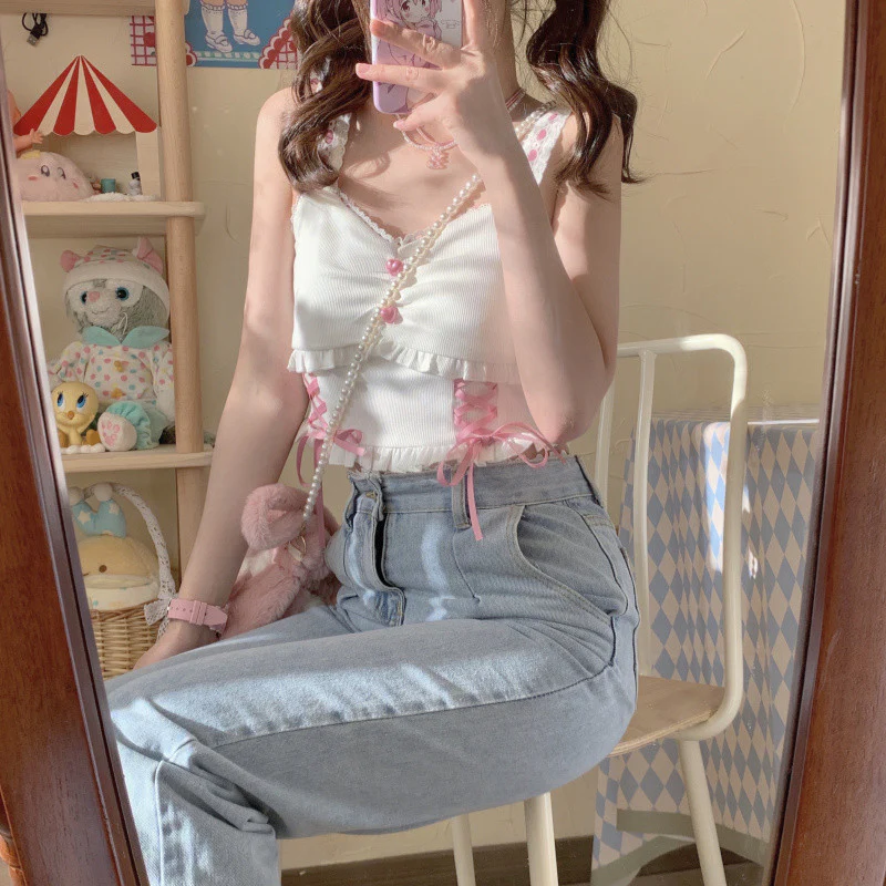Lace Heart Buckle Camisole HA0727 - Image 3