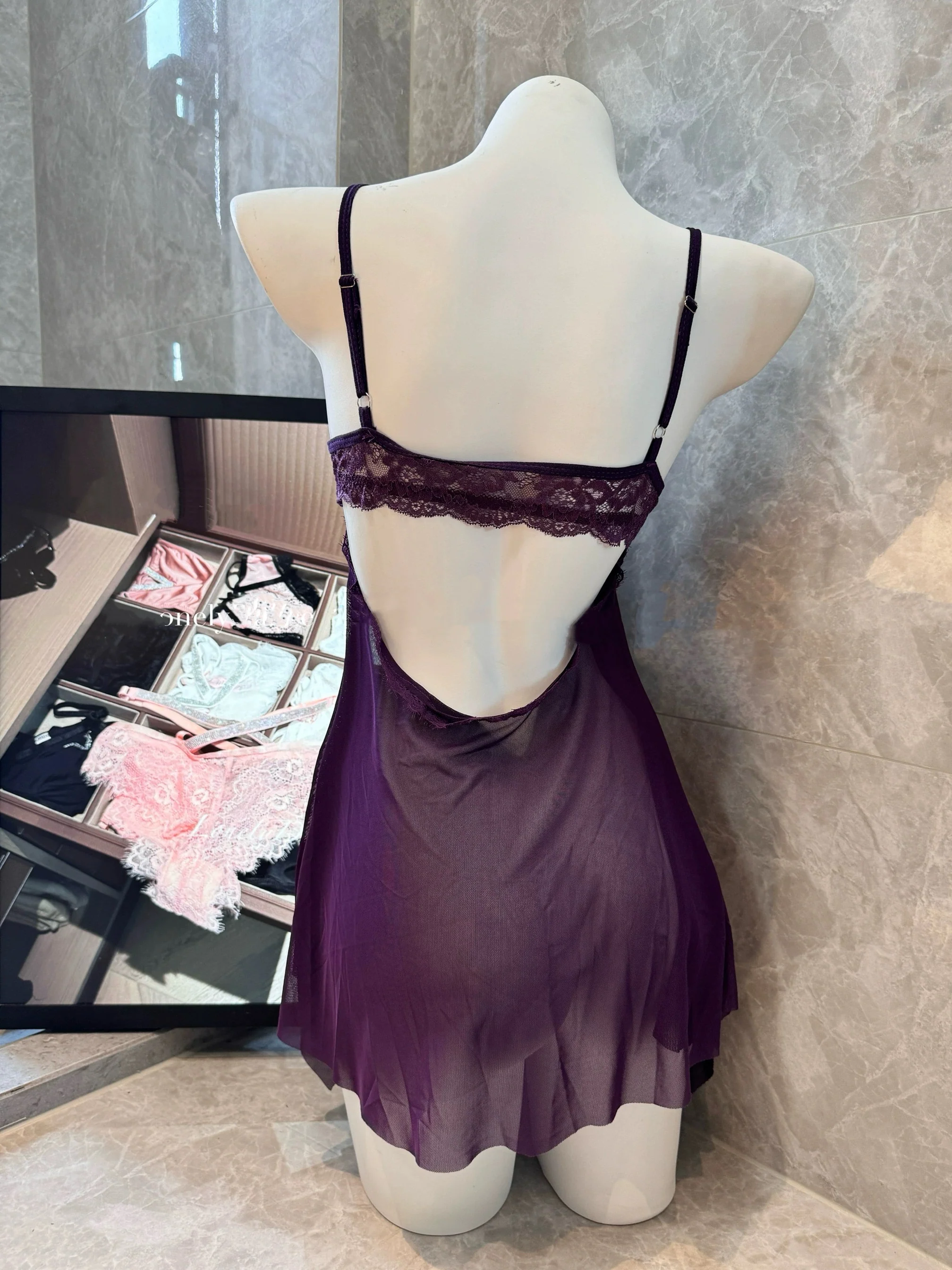 Lace mesh dress HA2998 - Image 3