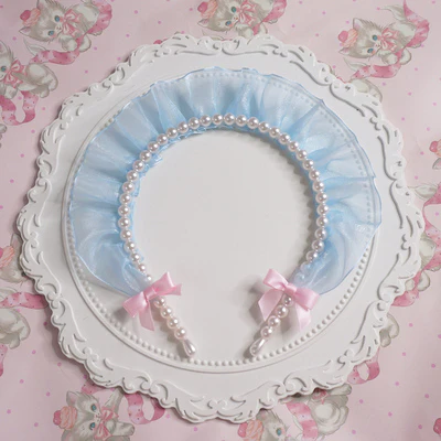 Lace Pearl Headband Headband    HA0483 - Image 5